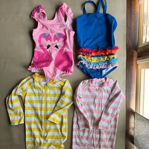 Set of 4 Hanna swimsuits 18-24m in VGUC (some wear can be detected).